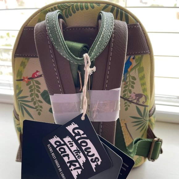 Loungefly Disney Mickey and Friends Jungle Safari Glow in the Dark Mini Backpack - Picture 7 of 9